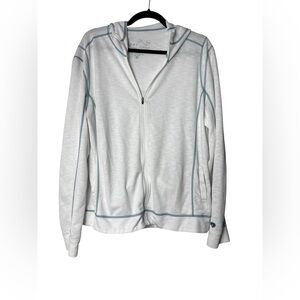 Kuhl Hoodie Women’s Size XL White Full Zip Scuba Hood Stargazer Moongazer